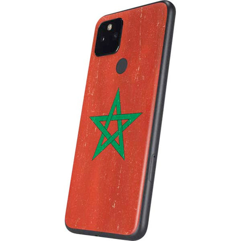 Morocco Flag Distressed Google Pixel 4a 5G Skin